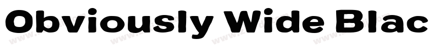 Obviously Wide Black字体转换